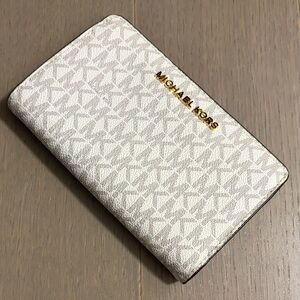 Michael Kors Cream and Gold Logo Wallet